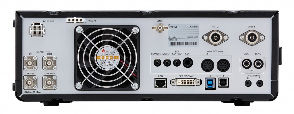 icom 7610 rear
