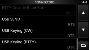 Icom 7300 Screen Captures for FSK